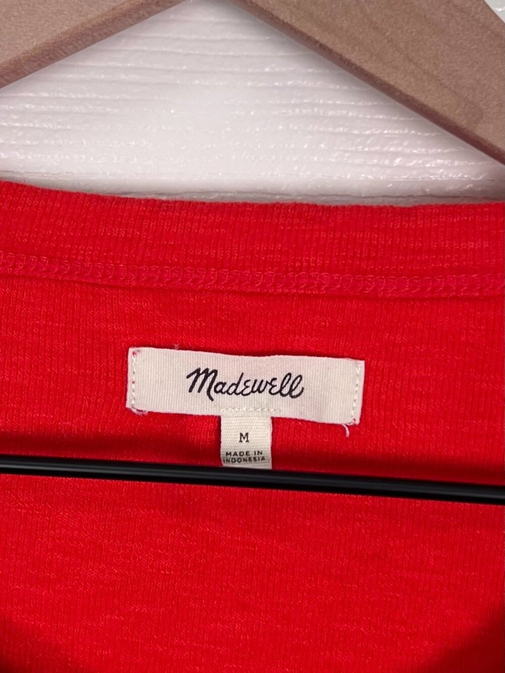 Madewell Audio Knot Front Tank Red Size M - Picture 3 of 6